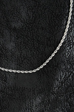 Dodes 316L Çelik Halat Zincir Model Gümüş Renk Erkek Kolye TG27ERK1387