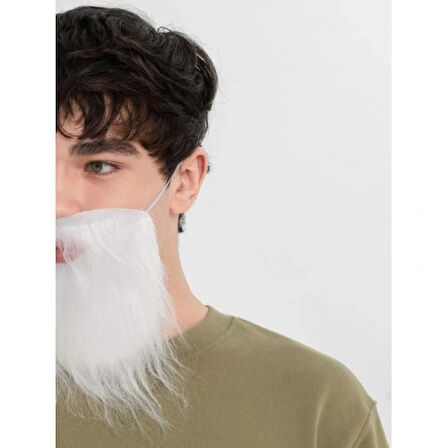 Dodes Beyaz Kırçıllı Takma Sakal Çocuk Yetişkin