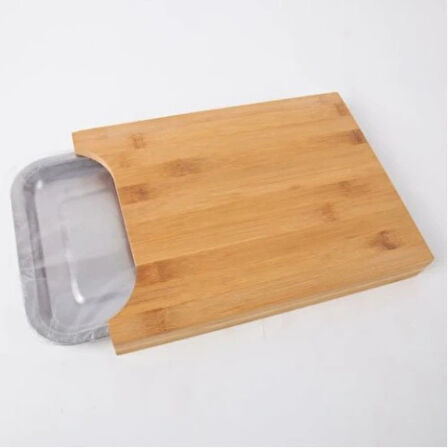 Dodes Pratik Tepsili Ahşap Kesme Tahtası