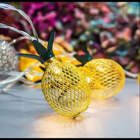 Dodes 2 Metre 10 LED Pilli 2 Kademeli Ananas Led Işık