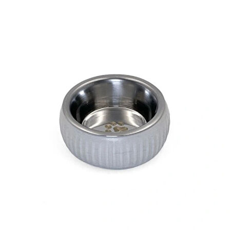 Dodes Mikopet Organik Seramik Mama Kabı Gri