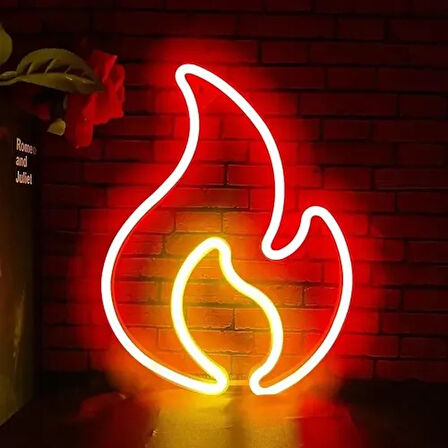 Dodes Duvara Asmalı Neon Alev Işık