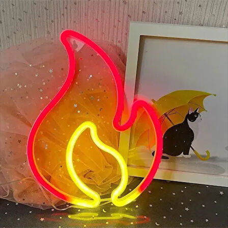 Dodes Duvara Asmalı Neon Alev Işık