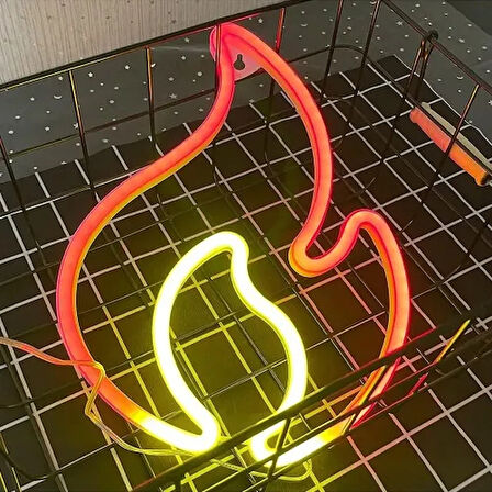 Dodes Duvara Asmalı Neon Alev Işık