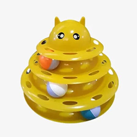 Dodes PetZoom Kedi Başlıklı 3 Katlı Kedi Oyuncağı