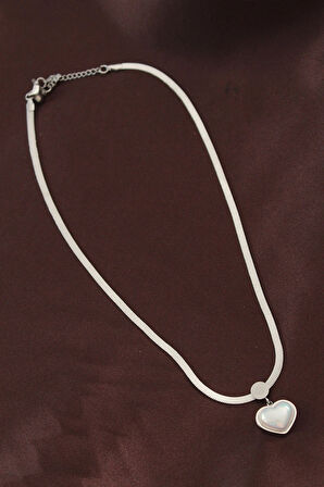 Dodes Dodes 316L Çelik İtalyan Zincir Kalp Kolye TG27BKO6207