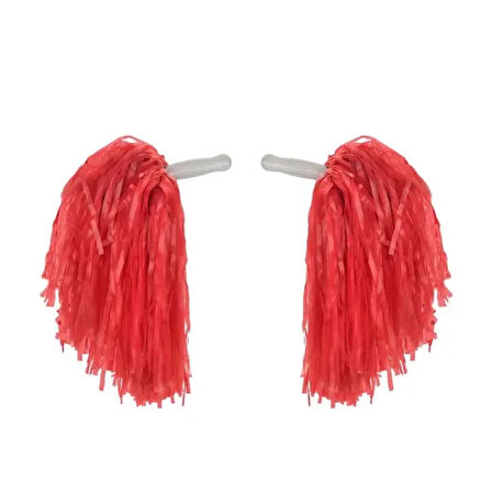 Dodes Kırmızı Renk 23 Nisan Gösteri Ponponu (1 Çift / 2 Adet)