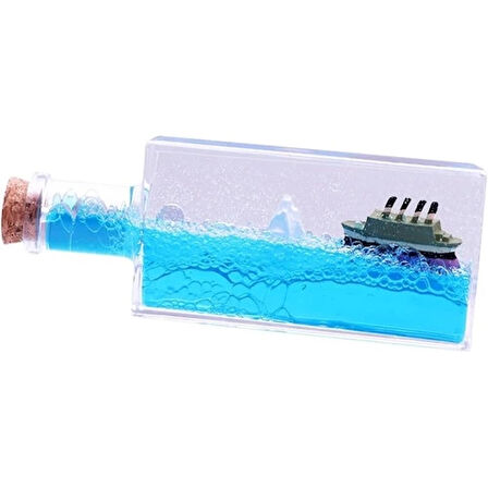 Dodes Batmayan Gemi Şişe Akvaryum