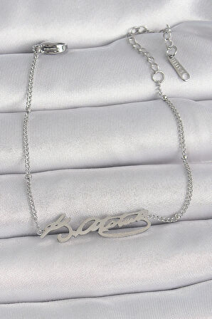 Dodes 316L Çelik Gümüş Renk Atatürk İmza Model Kadın Bileklik TG27BB6660