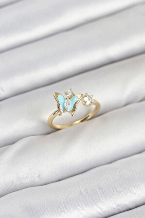 Dodes Dodes Pirinç Gold Renk Kelebek Model Kadın Yüzük TG27BYK3864