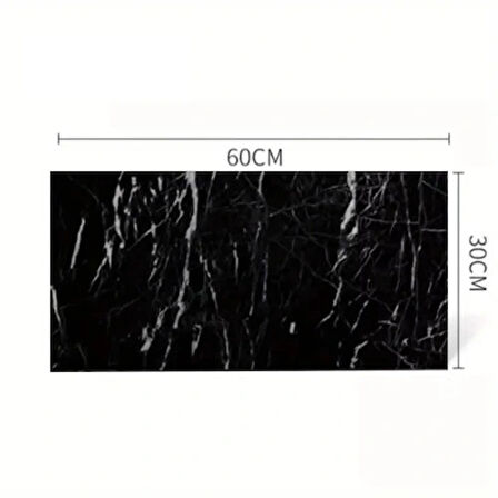 Dodes Siyah Mermer Desenli Alüminyum Plastik Duvar Sticker