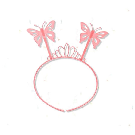 Dodes Toz Pembe Kelebek Kanadı Tacı ve Sopası