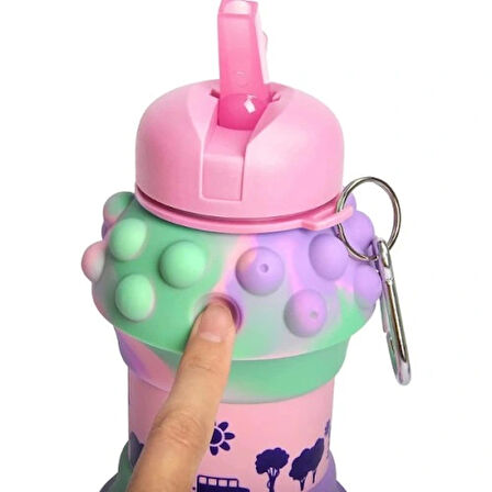 Dodes Pop-It Detaylı Akordiyon Su Şişesi