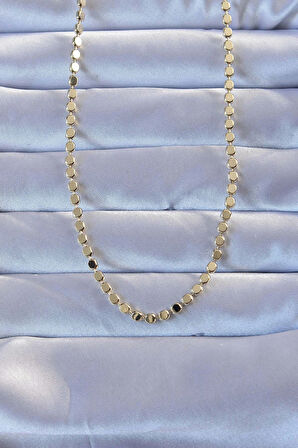 Dodes Dodes Pirinç Gold Renk Parçalı Ezme Kolye TG27BKO9272