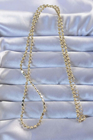 Dodes Dodes Pirinç Gold Renk Parçalı Ezme Kolye TG27BKO9272