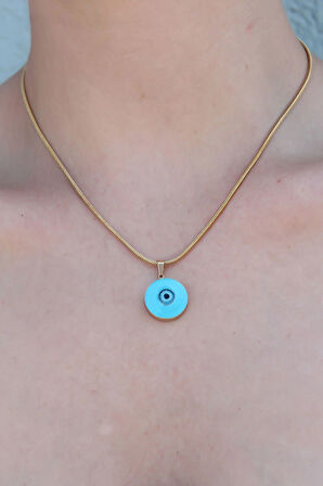 Dodes Dodes 316L Çelik Gold Renk Nazar Boncuk Model Kadın Kolye TG27BKO7391