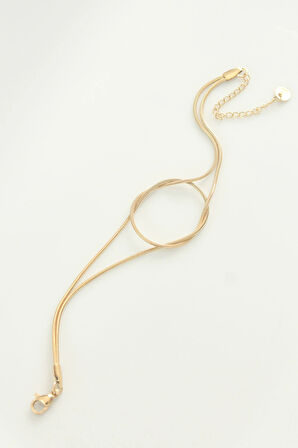 Dodes 316L Çelik Gold Renk Düğüm Model Bileklik TG27BB6042