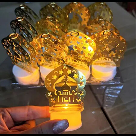 Dodes 12'li Ramazan Ayaklı LED Işık (Gold, Minare Motifli)