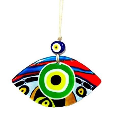 Dodes Yeşil Göz Modelli Füzyon Cam Duvar Dekorasyonu