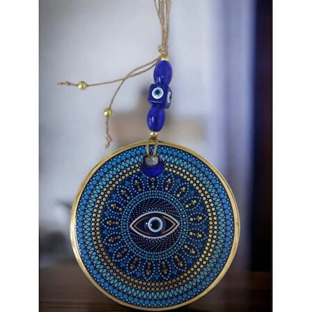 Dodes Yaldızlı Puantiyeli Nazar Boncuk Gözlü Duvar Süsü