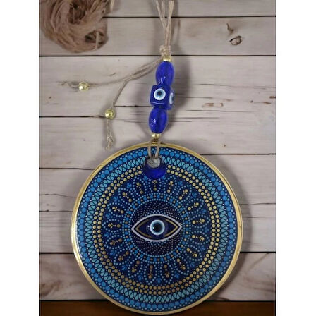 Dodes Yaldızlı Puantiyeli Nazar Boncuk Gözlü Duvar Süsü