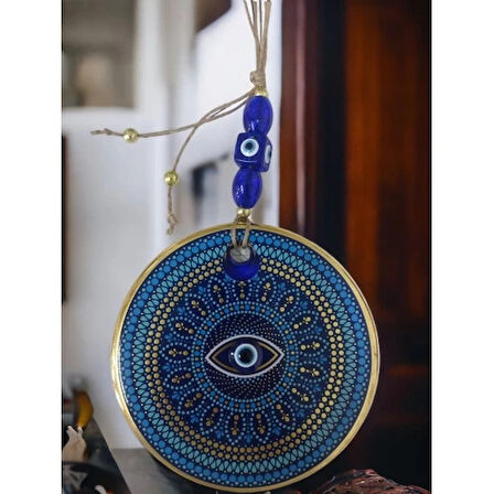 Dodes Yaldızlı Puantiyeli Nazar Boncuk Gözlü Duvar Süsü