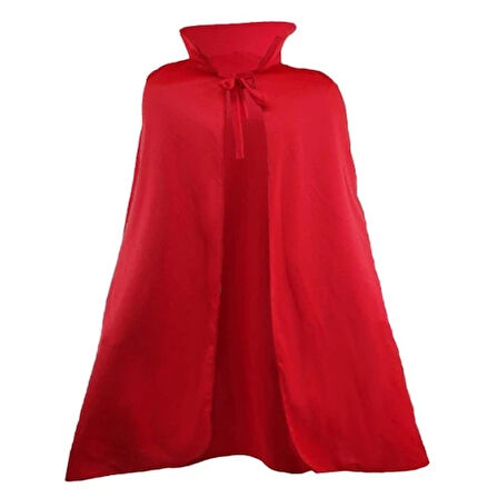 Dodes Kırmızı Renk Yakalı Pelerin 120 cm