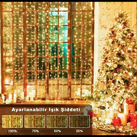 Dodes 2x2 Metre 200 LED Sarı Işıklı Perde LED