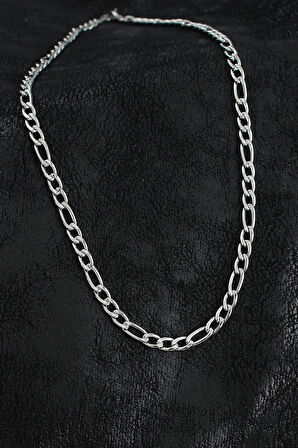 Dodes 316L Çelik Kalın Figaro Zincir Model Gümüş Renk Erkek Kolye TG27ERK1394