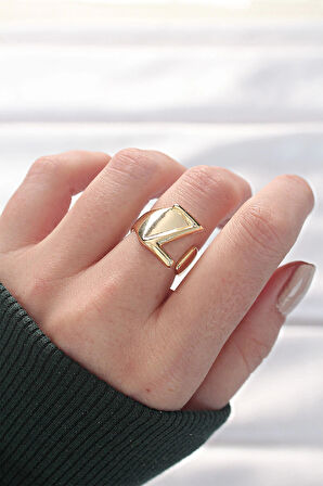 Dodes Z Harfli Altın Renk Ayarlanabilir Yüzük TG27BYK3153