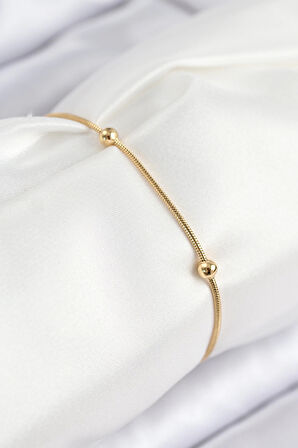 Dodes 316L Çelik Topcuk Model Gold Renk Kadın Bileklik TG27BB7845