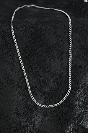 Dodes 316L Çelik İnce Klasik Zincir Model Gümüş Renk Erkek Kolye TG27ERK1397