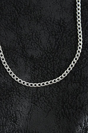 Dodes 316L Çelik İnce Klasik Zincir Model Gümüş Renk Erkek Kolye TG27ERK1397