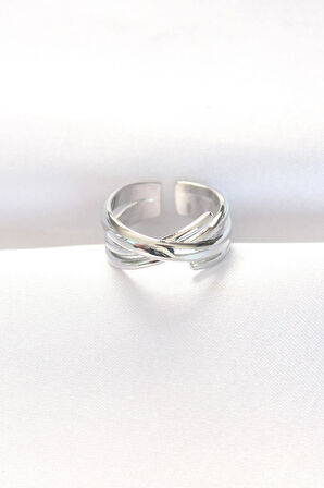 Dodes Dodes Kalın Silver Renk Ayarlanabilir Yüzük TG27BYK3102