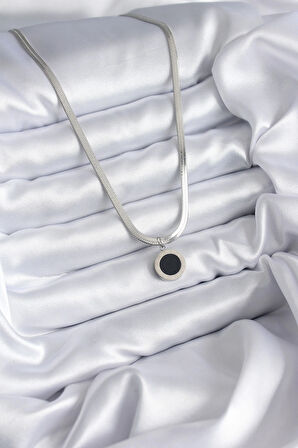 Dodes Dodes 316L Çelik Gümüş Renk İtalyan Zincir Model İşleme Detay Kadın Kolye TG27BKO7866