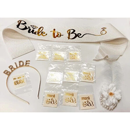 Dodes Altın Renk Bride Partisi Seti 13 Parça