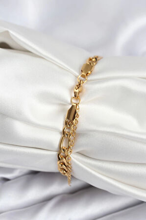 Dodes 316L Çelik Gold Renk Oval Yazı Yazmaya Uygun Kadın Bileklik TG27BB7917