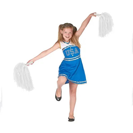 Dodes Beyaz Renk 23 Nisan Gösteri Ponponu (1 Çift / 2 Adet)