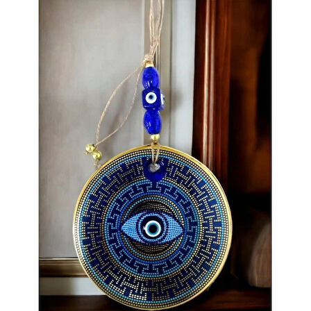 Dodes Renkli Noktalama Vurgulu Nazar Boncuklu Gözlü Duvar Süsü Renkli Duvar Dekoru