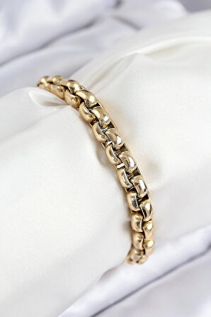 Dodes 316L Çelik Halat Zincir Model Gold Renk Kadın Bileklik TG27BB7830