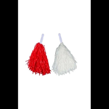 Dodes KIRMIZI BEYAZ GÖSTERİ PONPONU