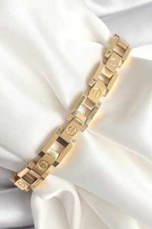 Dodes 316L Çelik Gold Renk Unisex Bileklik TG27BB6497