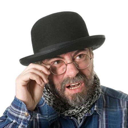 Dodes Siyah Renk Yetişkin Boy Retro Bowler Derby Şapkası 58 cm