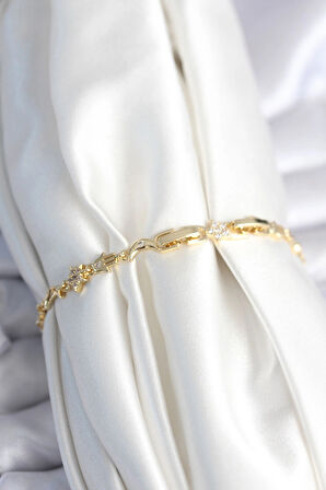 Dodes Dodes Pirinç Gold Renk Kadın Manifest Bileklik TG27BB7973