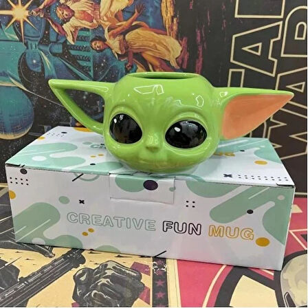 Dodes Sevimli Uzay Karakteri Figürlü Seramik Kupa