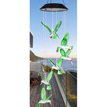 Dodes Solar Led Işıklı Kuşlu Bahçe Dekoru