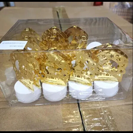 Dodes 12'li Ramazan Ayaklı LED Işık (Gold, Minare Motifli)