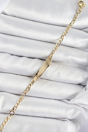 Dodes Dodes Pirinç Dikdörtgen Model Gold Renk Xuping Bebek Künyesi TG27BB7434