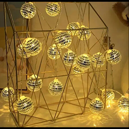 Dodes 2m 10 LED Pilli Disko Toplu Işık