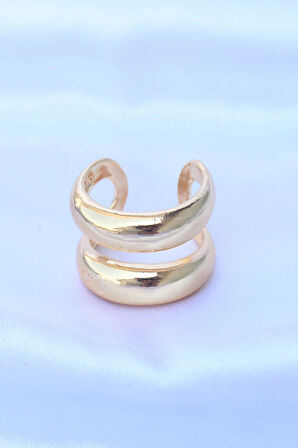 Dodes Dodes Pirinç Gold Renk Ayarlanabilir Şerit Yüzük TG27BYK3172